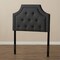 Baxton Studio Mars Modern Dark Grey Twin Size Headboard 134-7257 - alternate 5